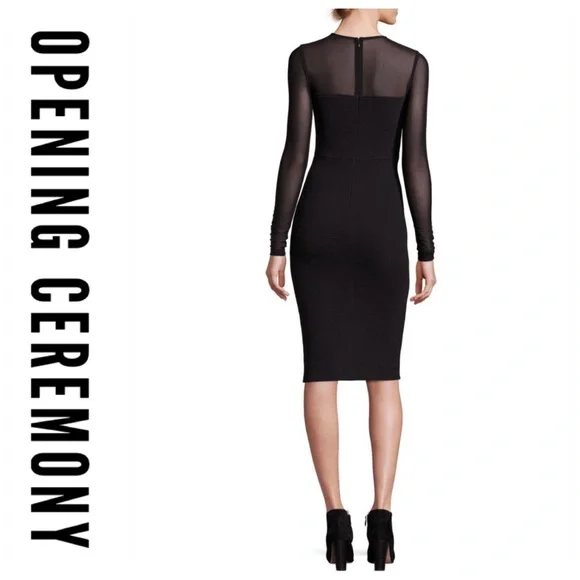 💕SALE💕 Opening Ceremony Black Imogen Ottoman Dress - Picture 1 of 12